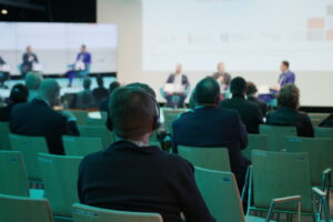 Auditorium Lecture Theatre with People and Screen