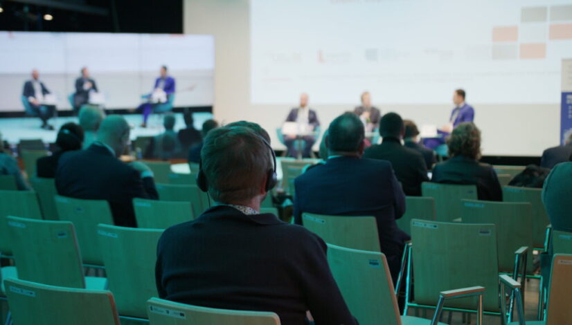 Auditorium Lecture Theatre with People and Screen